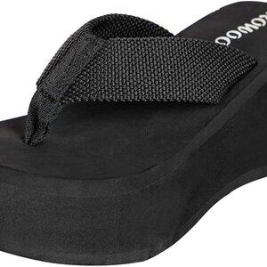 Women Wedge Sandals Platform Flip Flops Ethylene Vinyl Acetate Non-slip Casual